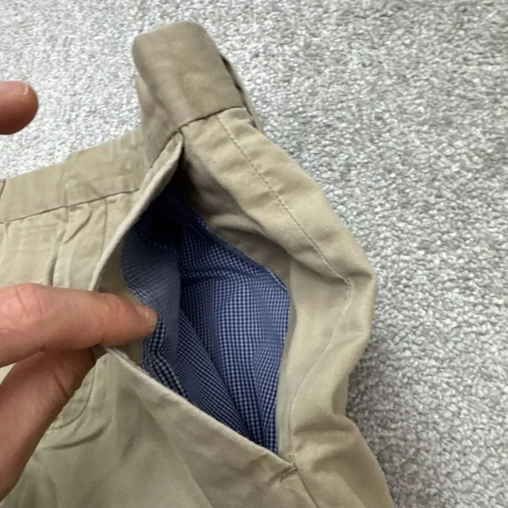 Banana Republic Tailored Slim Fit Non Iron Chino Pants Mens 34x32 Khaki Brown